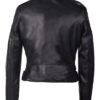 Women's Cropped Perfecto in Lambskin Leather Jacket - Product View