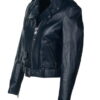 Women's Cropped Perfecto in Lambskin Leather Jacket - Product View
