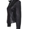 Women's Lambskin Cafe Leather Jacket - Product View