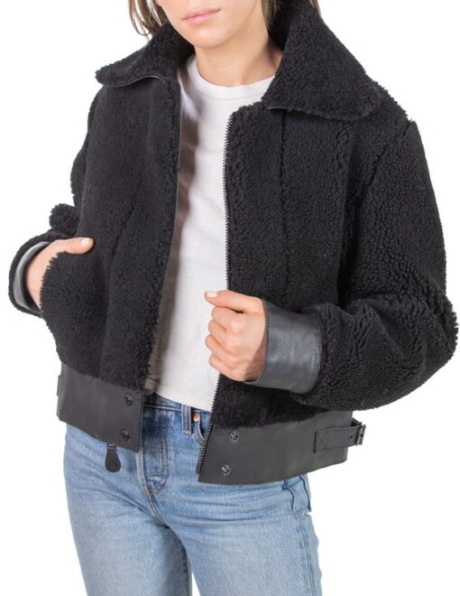 Women's Sheepskin Bomber Jacket