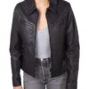 Lambskin Clean Collared Jacket - Product View