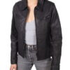 Lambskin Clean Collared Jacket - Product View
