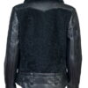 Women's Sheepskin Jacket with Cowhide Trim - Side View