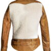 Women's Sheepskin Jacket with Cowhide Trim - Product View