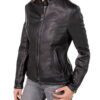 Lightweight Cowhide Cafe Racer Jacket - Product View