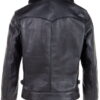 antique cowhide rancher jacket with sheepskin collar - Side View