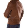 antique cowhide rancher jacket with sheepskin collar - Product View