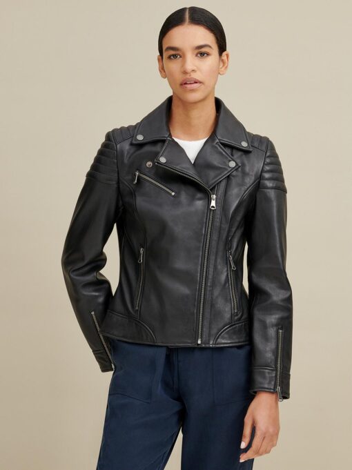 Leather Moto Jacket Women