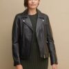 cleo asymmetrical rider jacket - Product View