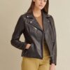 Leather Jacket with Metallic Details - Product View