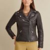 Leather Jacket with Metallic Details - Product View