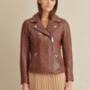 Leather Jacket with Metallic Details - Product View