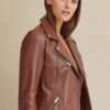 Leather Jacket with Metallic Details - Product View