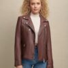 Leather Jacket with Metallic Details - Product View