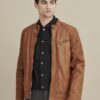 mens Quilted Leather Jacket - Product View