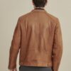 mens Quilted Leather Jacket - Side View