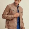Mason Quilted Leather Jacket - Product View