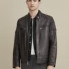 Mason Quilted Leather Jacket - Product View