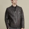 Mason Quilted Leather Jacket - Product View