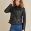 caitlin scuba leather jacket - Product View