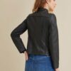 caitlin scuba leather jacket - Product View