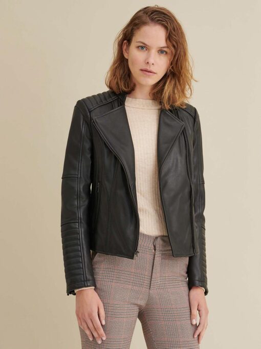 Quilted Leather Moto Poppy Juno Women Jacket