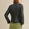 monica asymmetrical leather jacket - Product View