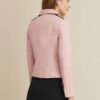pink leather jacket - Side View