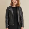 Hadley Quilted Leather Jacket - Product View