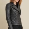 Hadley Quilted Leather Jacket - Product View