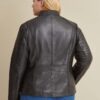 plus size quilted leather jacket - Side View