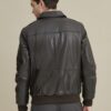 bomber leather jacket - Side View