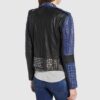 Handmade Women Two Color Punk Style Studded Leather Jacket - Side View