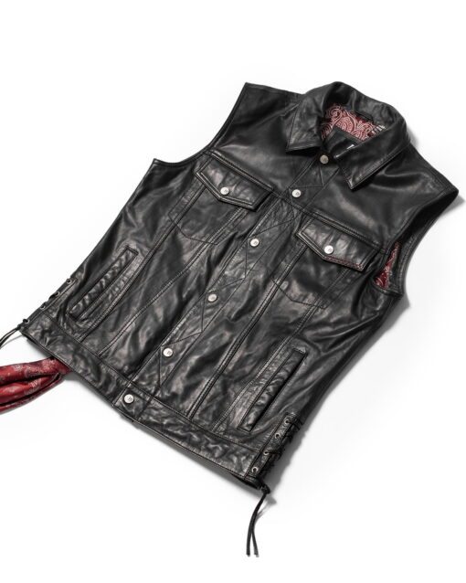 Piston Leather Vest Men