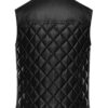 Bomber style stylish leather vest - Side View