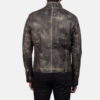 Brown Ionic Leather Jacket - Back View