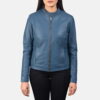 Kelsee Leather Biker Jacket - Product View
