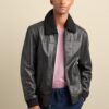 Leather Aviator Bomber Genuine Fur - Product View