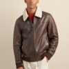 Leather Aviator Bomber Genuine Fur - Product View