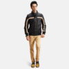 Black Danson Black Leather Bomber Jacket - Product View
