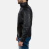 Black Equilibrium Black Leather Jacket - Product View