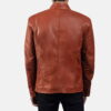 Brown Ionic Leather Jacket - Product View