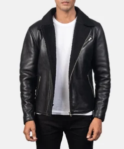 Alberto Shearling Leather Jacket Men