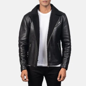 Alberto Shearling Leather Jacket Men