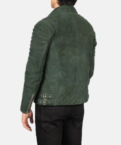 Biker Style Leather Jacket Men Brown