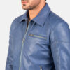 Lavendard Leather Biker Jacket - Product View