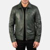 Lavendard Leather Biker Jacket - Product View