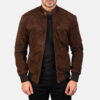 Sven Leather Bomber Jacket - Product View
