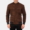 Sven Leather Bomber Jacket - Product View