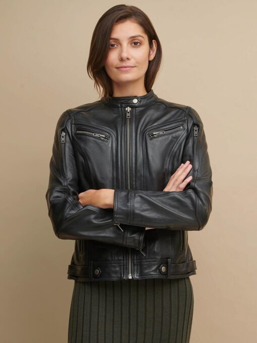 Morgan Biker Leather Jacket Women